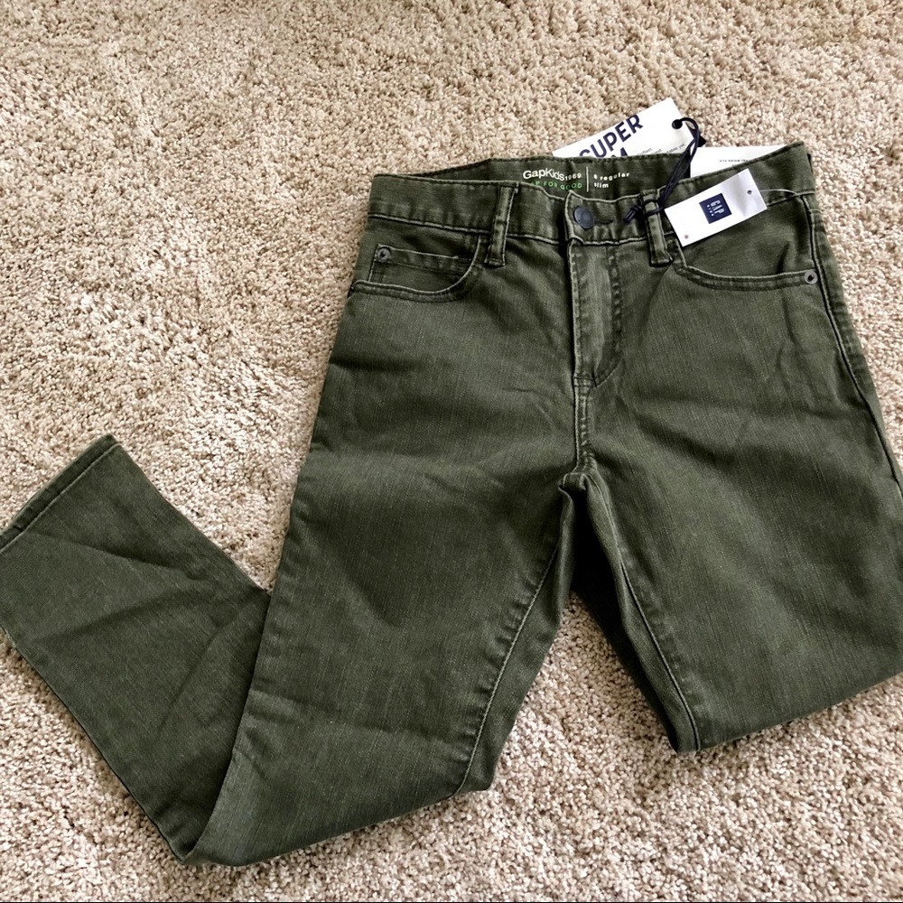 GAP boys regular/slim green jeans